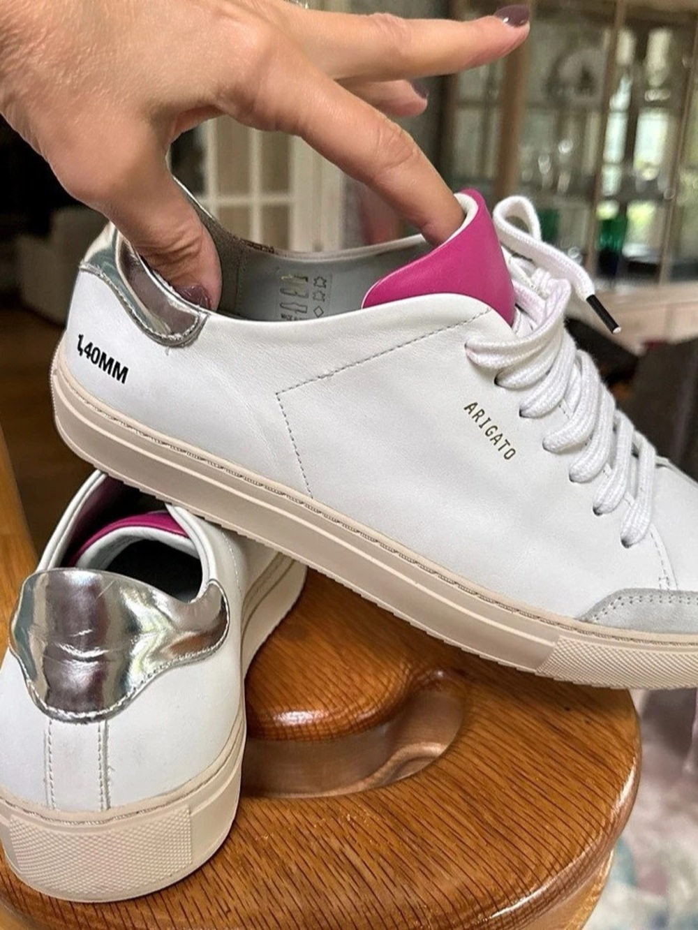Axel Arigato Clean 90 Low-Top Sneaker Low-Top Sneakers White & Silver US 9